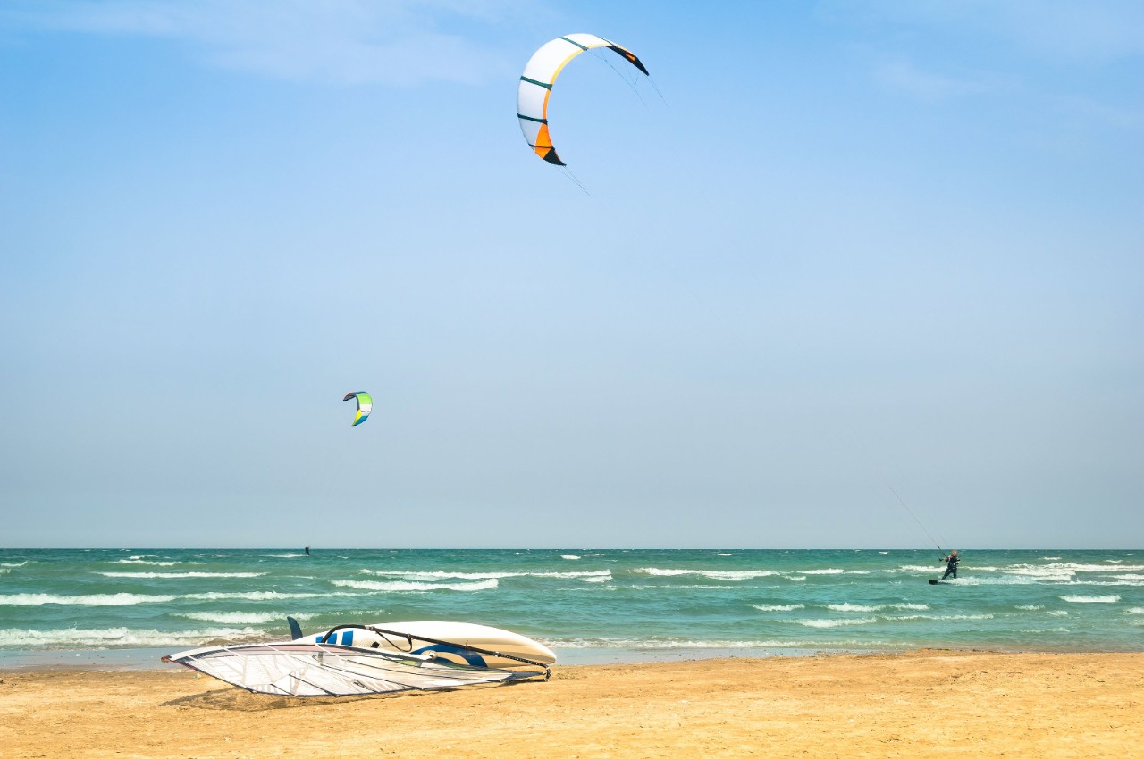 Sport und Spass am Strand.