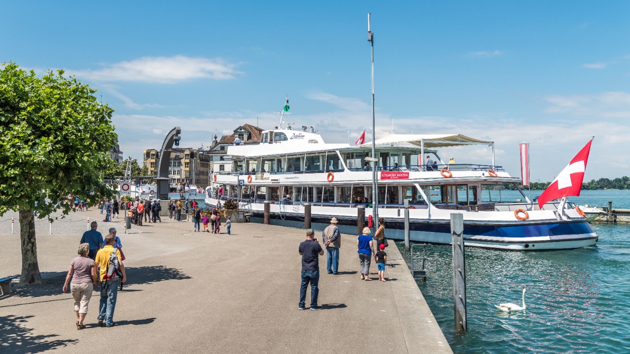 Bild von einem Schiff auf dem Bodensee.