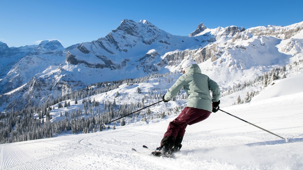Bild einer Skipiste in Braunwald.