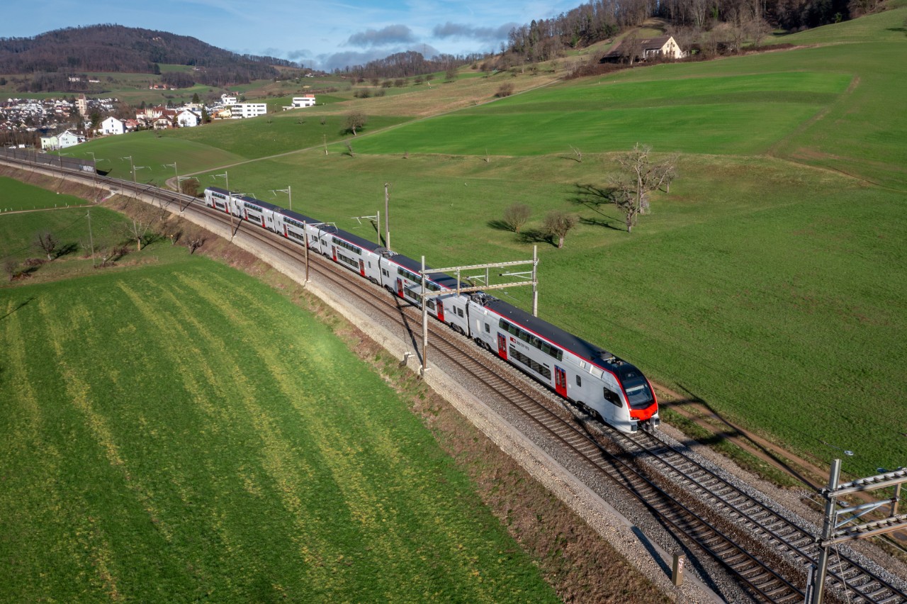 New RER Vaud double-deck trains.